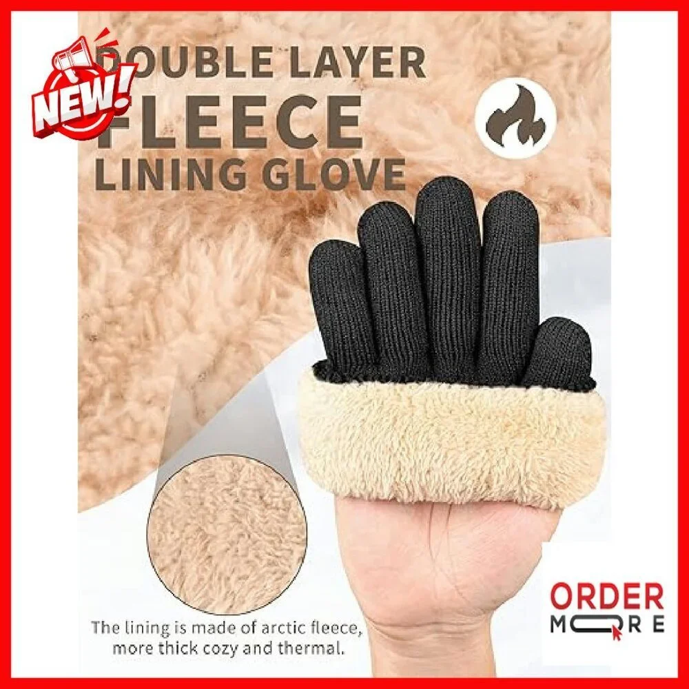 Thermal Touchscreen Winter Gloves Fleece Lined Stretchy Warm for Running Cycling